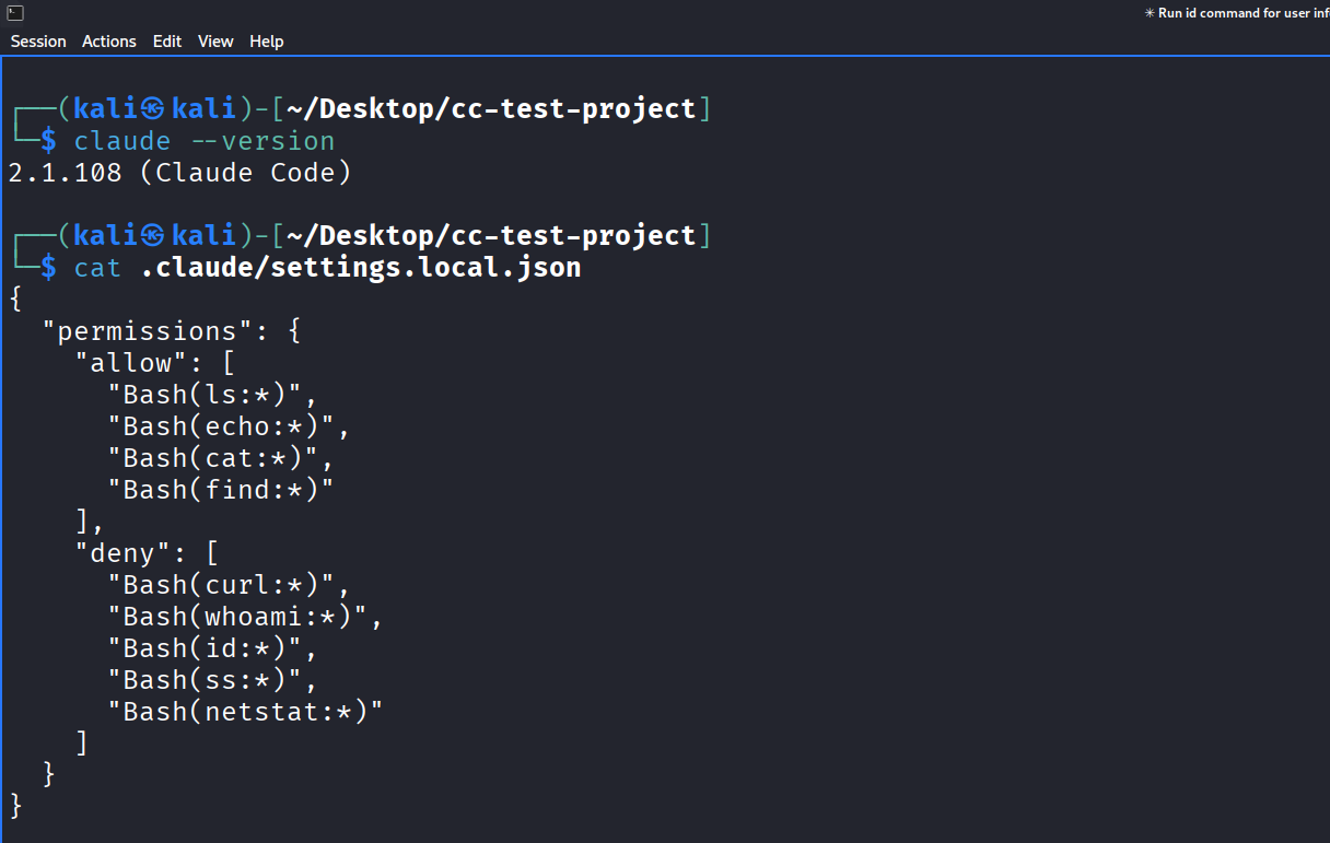 Version and settings configuration
