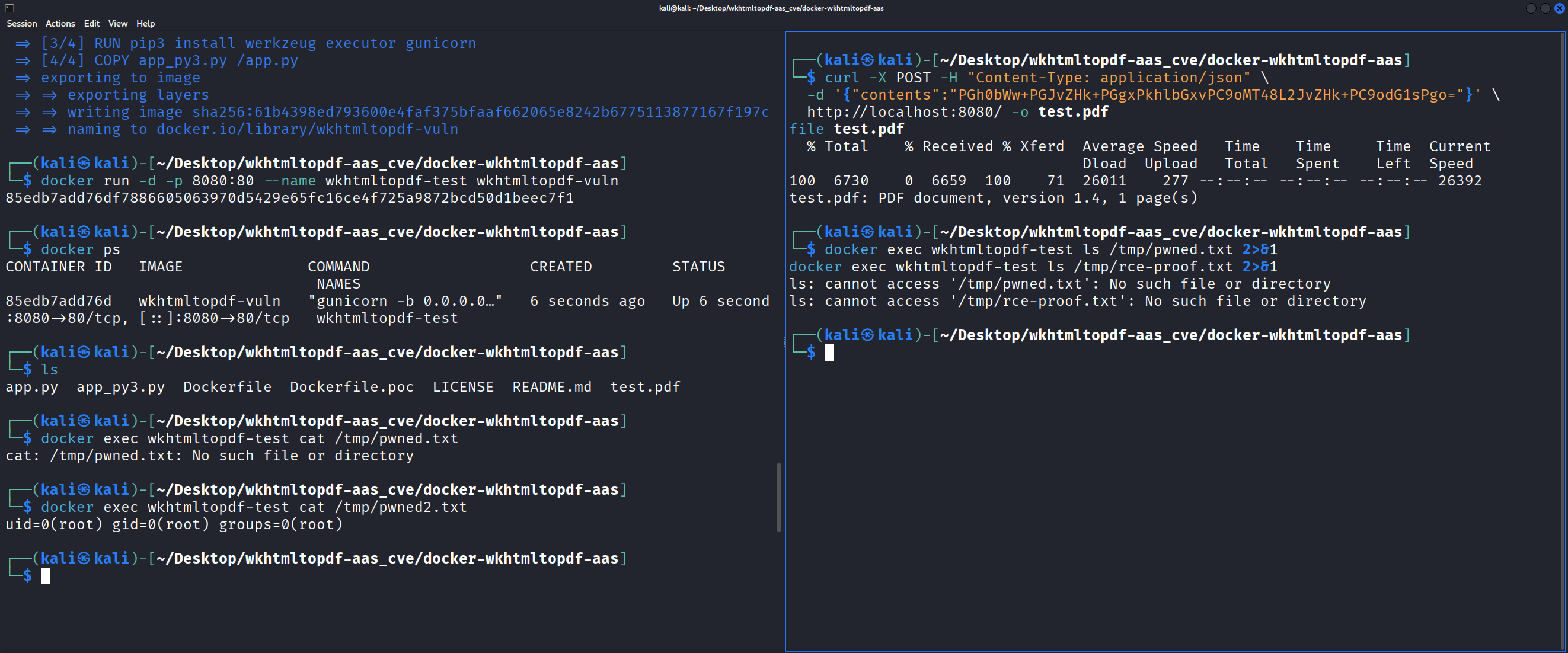 Clean state before exploitation